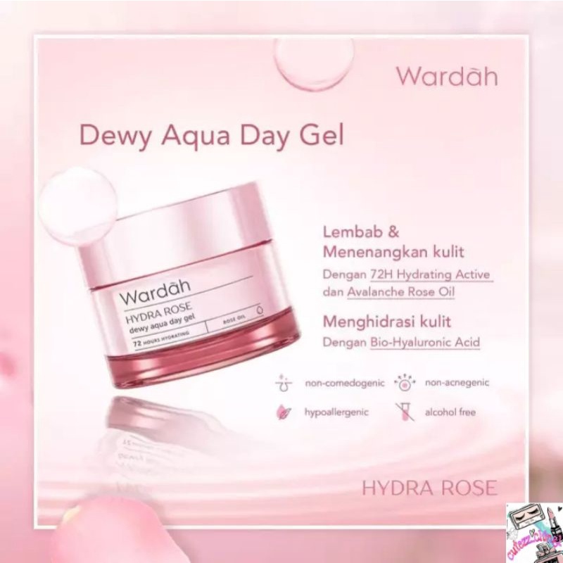 ☃Cutezz_Ching☃Wardah Hydra Rose Dewy Aqua Day Gel 40g