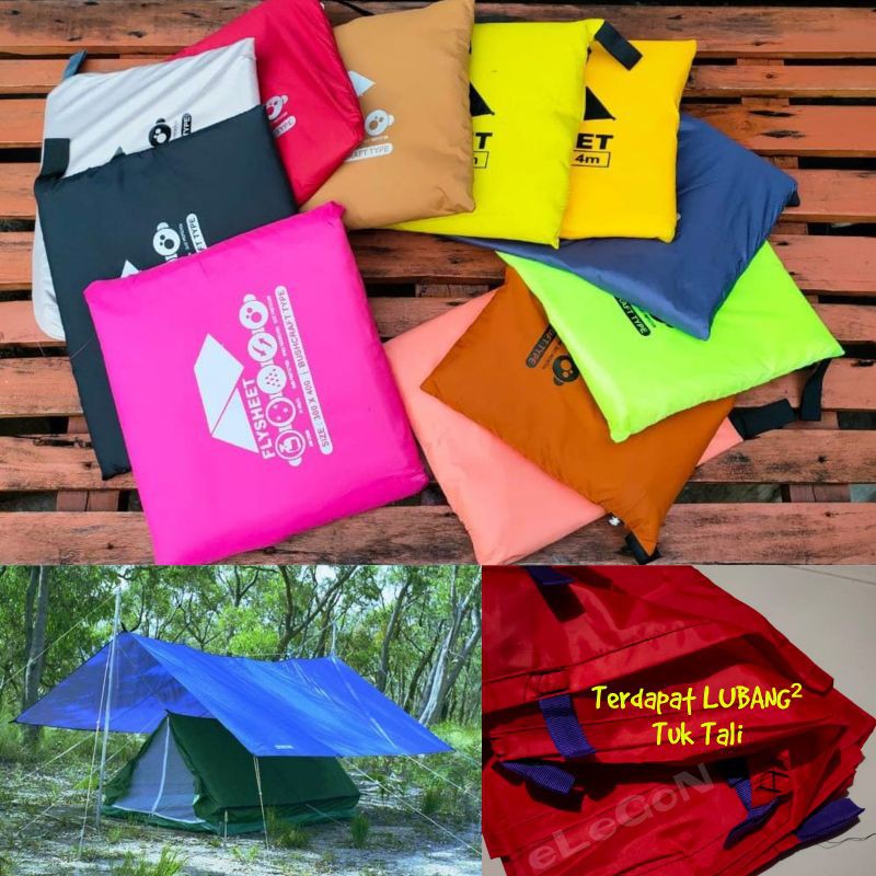 Bivak Flysheet 3x4m Waterproof Footprint 3x4 Meter Tenda Darurat Flyshet 3x4m