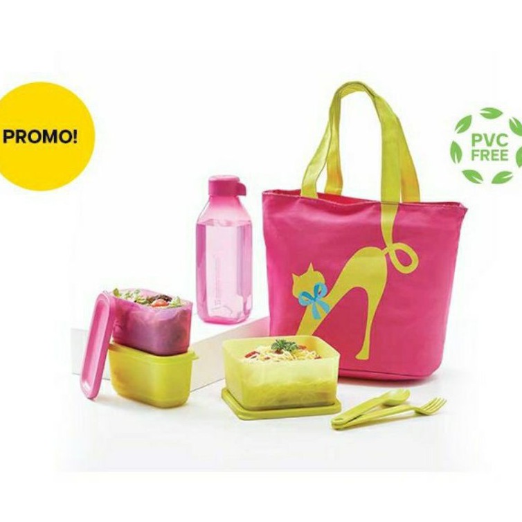 

Tuperware Cosmo Lady Stylish Lunch Simply Lunch Set Bekal