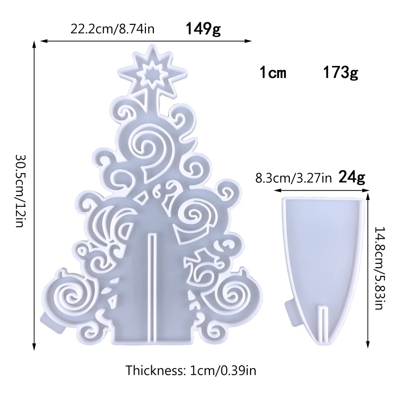 Siy Cetakan Epoxy Resin Bentuk Pohon Natal Untuk Dekorasi