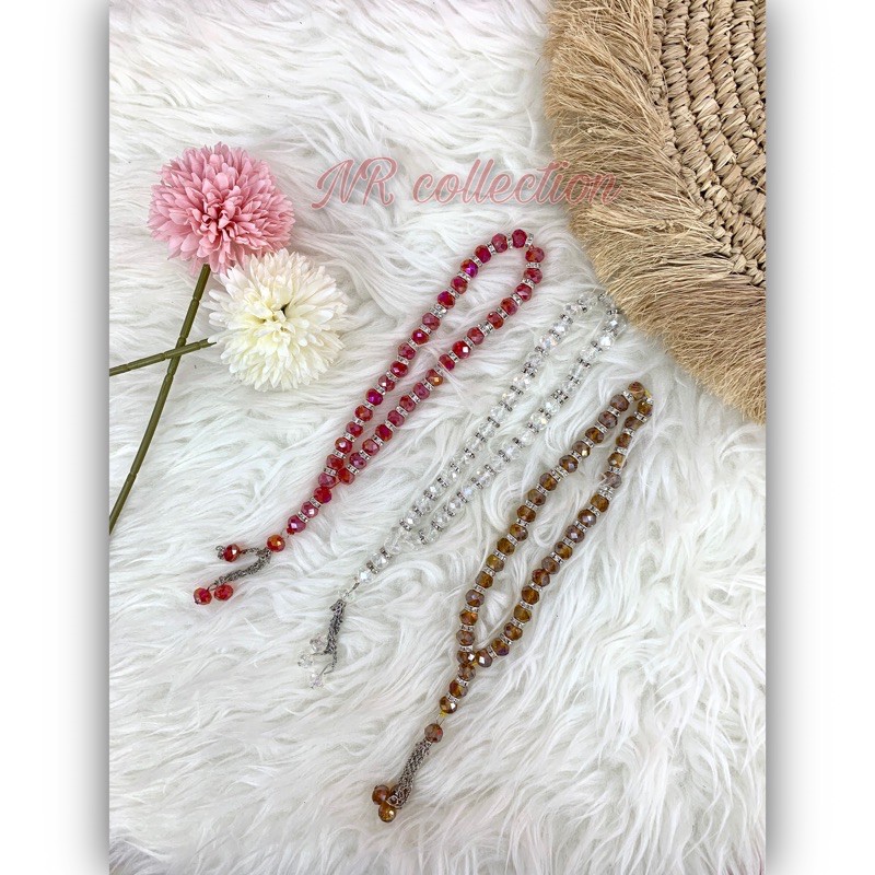 Tasbih crystal 33 , Tasbeh 33 , tasbih batu