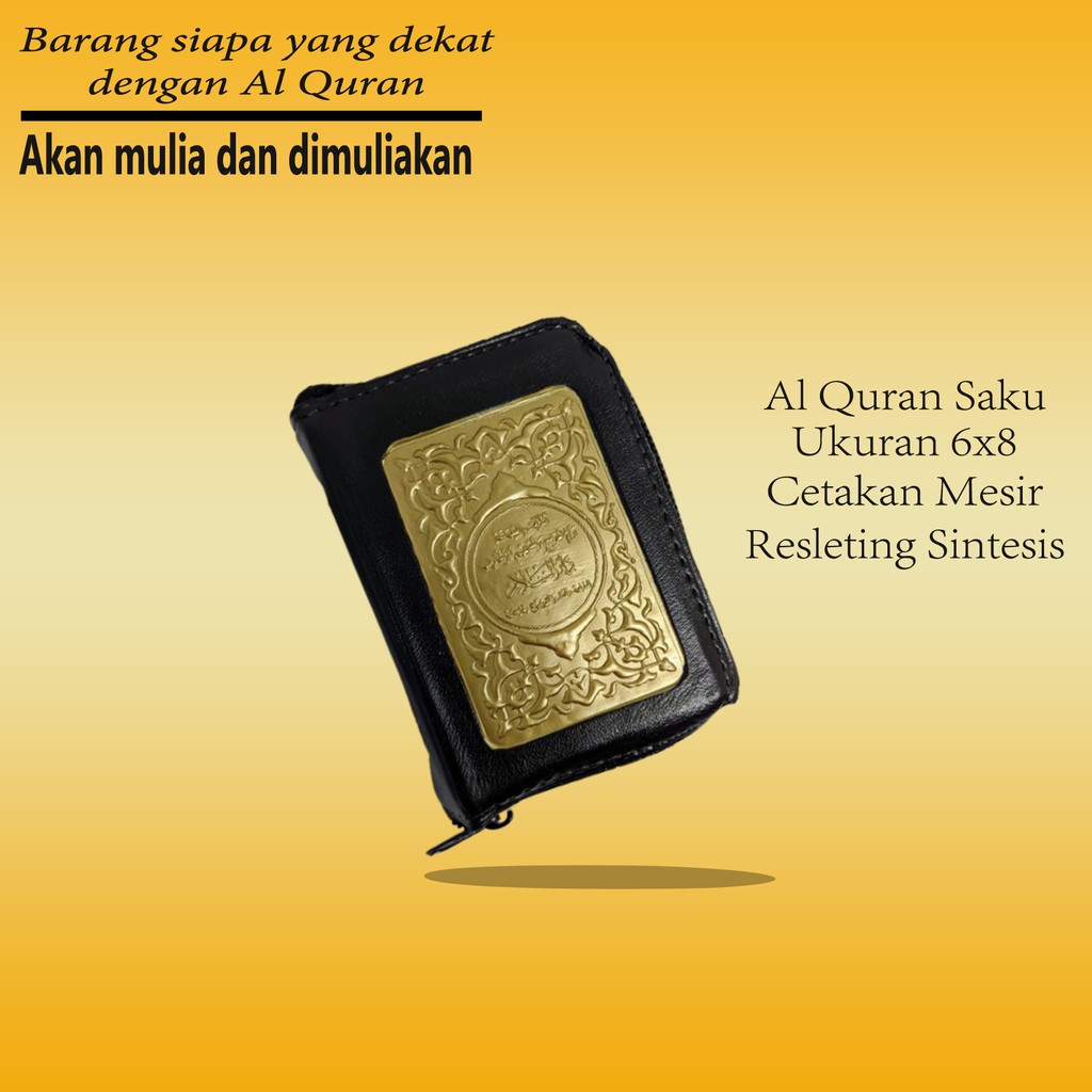 Alquran Saku Al Quran Mushaf Utsmani Mini Kecil Resleting 6 x 8 Terbaru