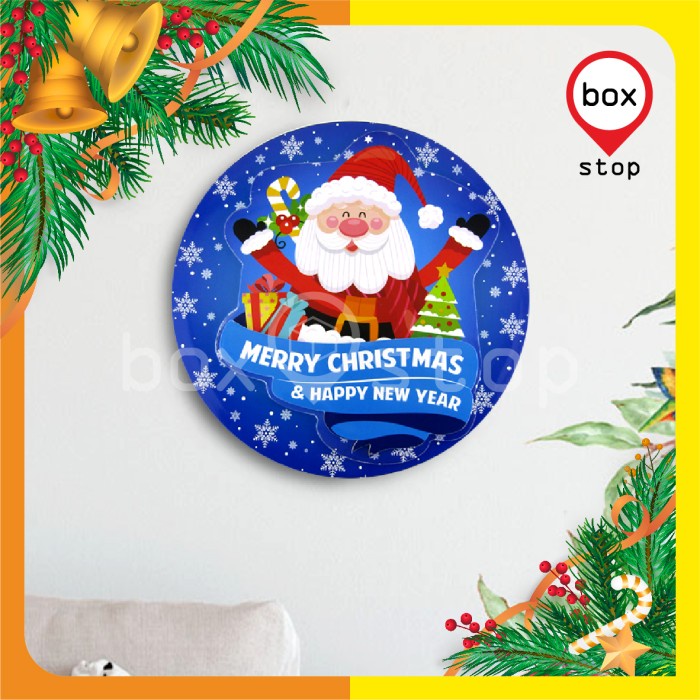 Hiasan Natal - Aksesoris Natal - Hiasan Pintu Christmas - Biru-HPB1