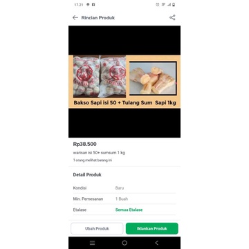 

paket bakso warisan + tulangan sum sum 1 kg