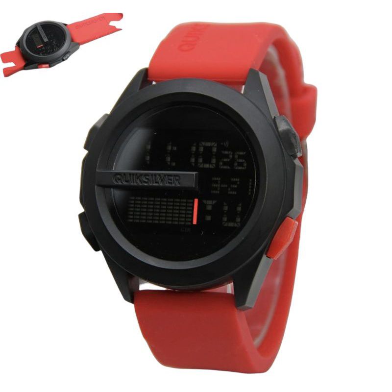 (Cod)Jam Tangan Pria Quicksilver Digital Karet Strap Rubber(Dikirim Jakarta)