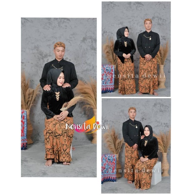 Set Prewedding / Baju Couple Adat Jawa, Motif Semenromo
