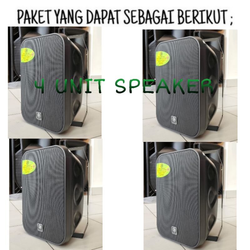 Paket Audio Pro Speaker 6 Inch 4 Titik Cafe,Restoran,Klinik,Kantoran Ampli Bluetooth Connect Smart tv