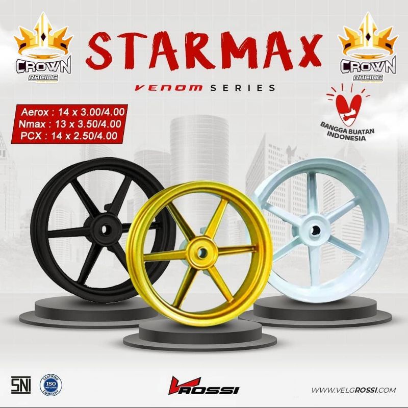 Velg Vrossi Venom Starmax Ring 14 Yamaha Aerox 155 / Nmax 155 / PCX 150