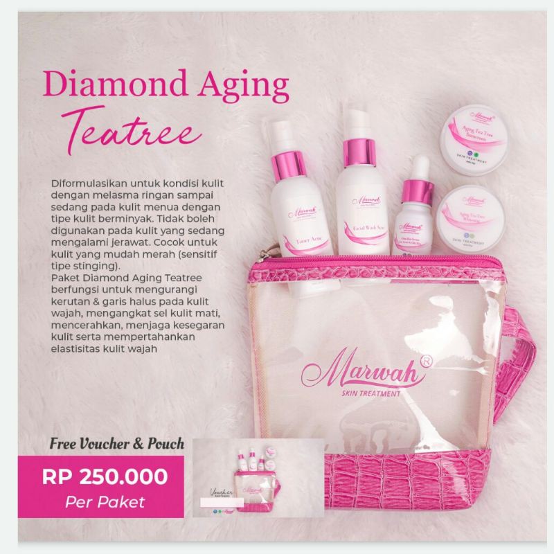 MARWAH //DIAMOND AGING TEA TREE// MARWAH SKINCARE // GLOWING // KECANTIKAN