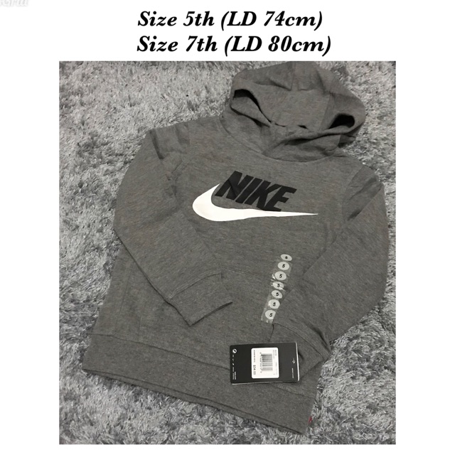 Hoodie nike anak original abu