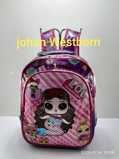 Tas Ransel Anak lampu bahan printing