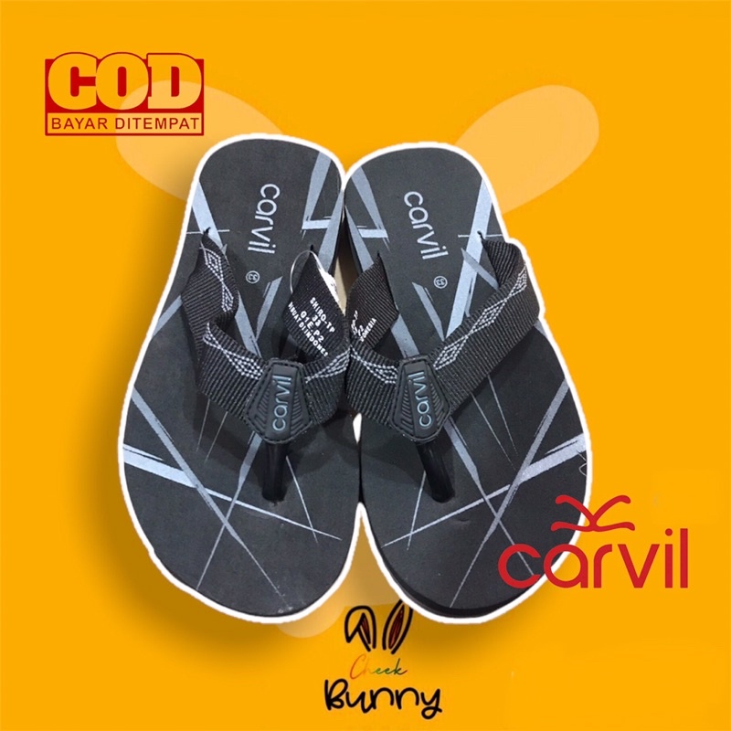SANDAL JEPIT BY CARVIL SANDAL JEPIT ANAK LAKI LAKI SANDAL KARVIL SANDAL HITAM SANDAL GUNUNG ANAK SAN