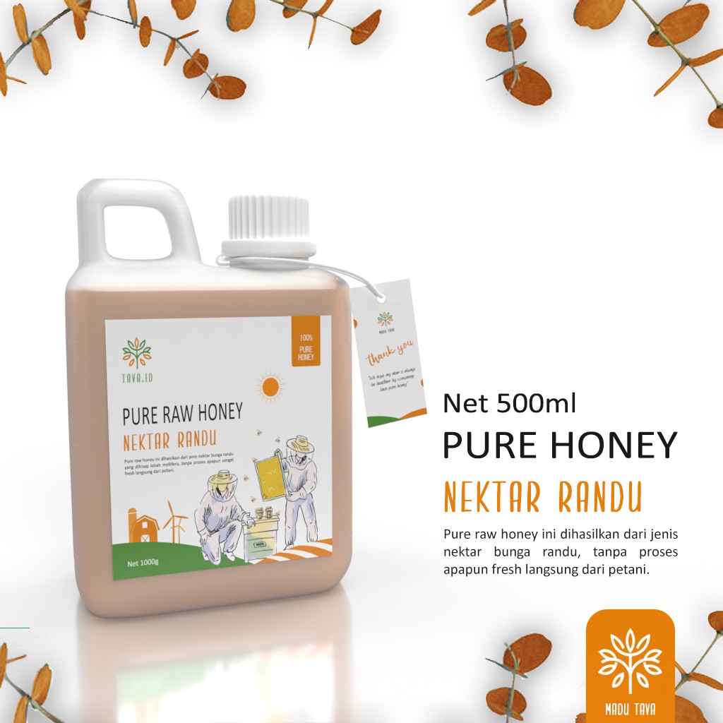 

Madu Murni Tava Nektar Randu 500 ml [TVR01]