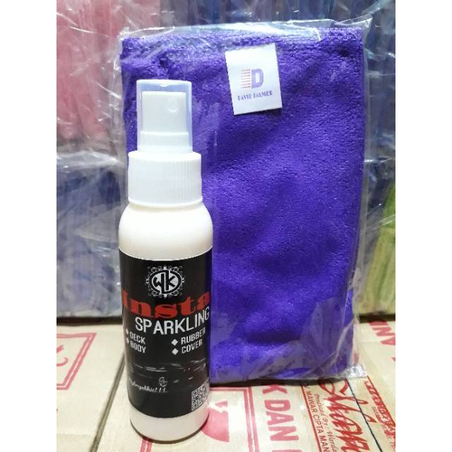 Insta Sparkling pengkilap motor 100ml  Bonus microfiber david palmer