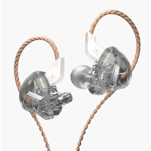 KZ EDX Stage Monitoring IEM Single Driver Earphone - MIC Garansi Resmi-Transparan