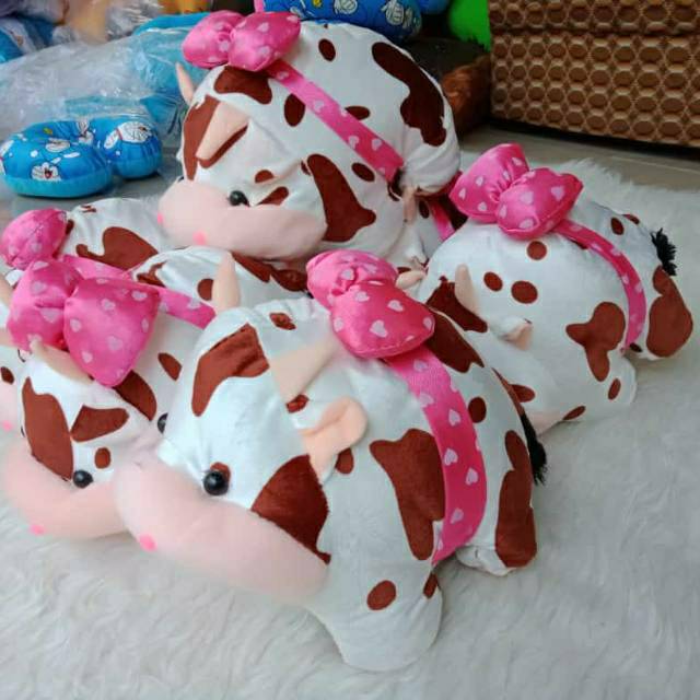 Boneka sapi lucu motif