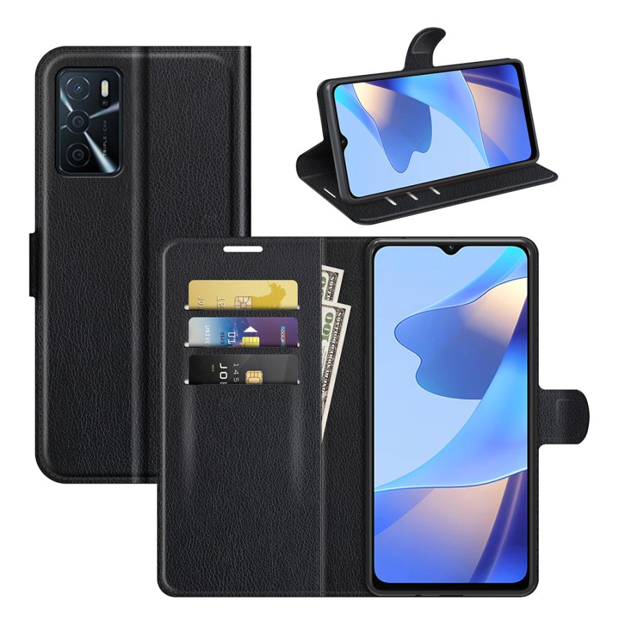OPPO A18 A17 A17K  A16 A15 A15S CASE SOFTCASE FLIP LEATHER STANDING CASE WALLET CASING DOMPET COVER 