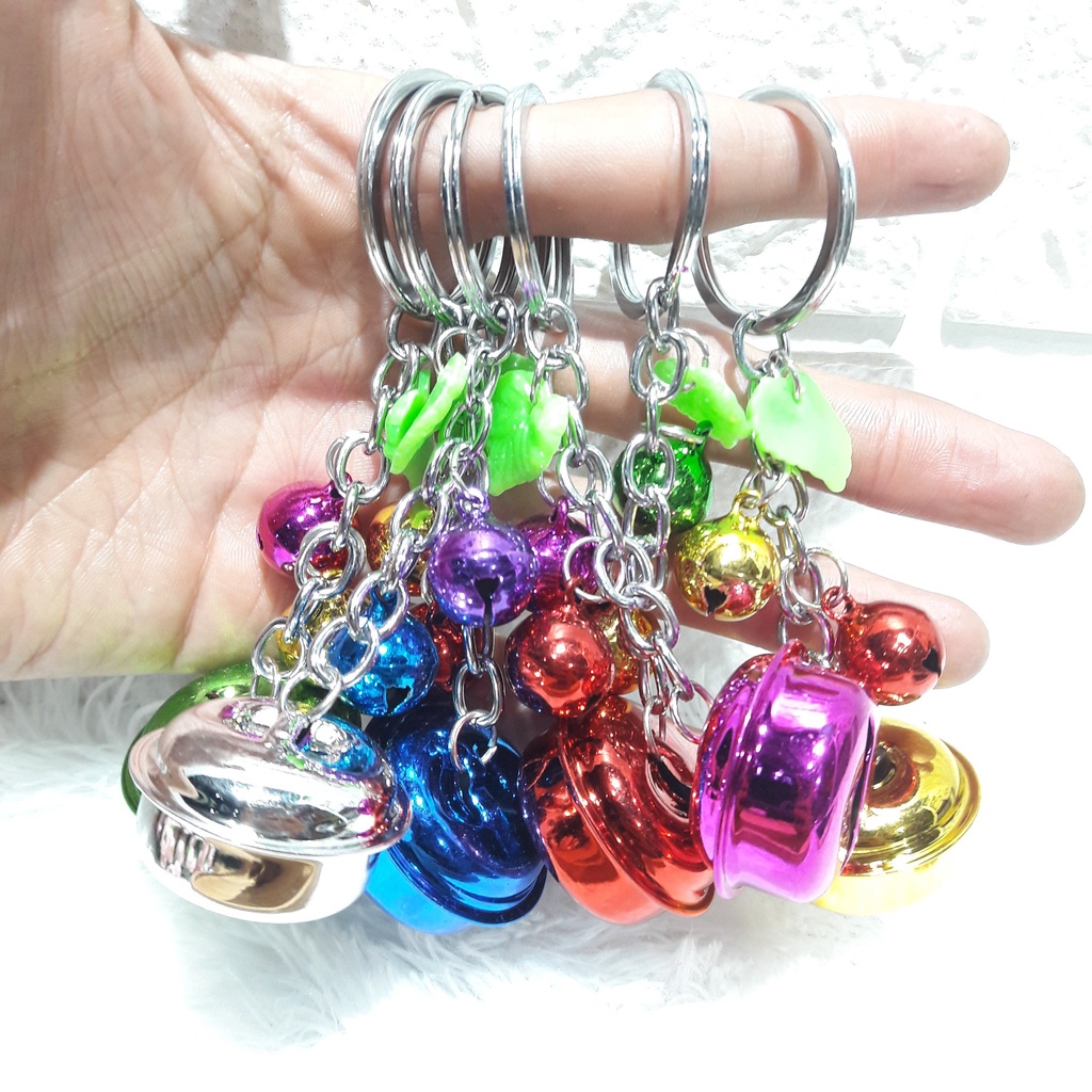 1340D1 [Grosir] @12pcs gantungan kunci bandul lonceng kecil / Key chain bell kecil