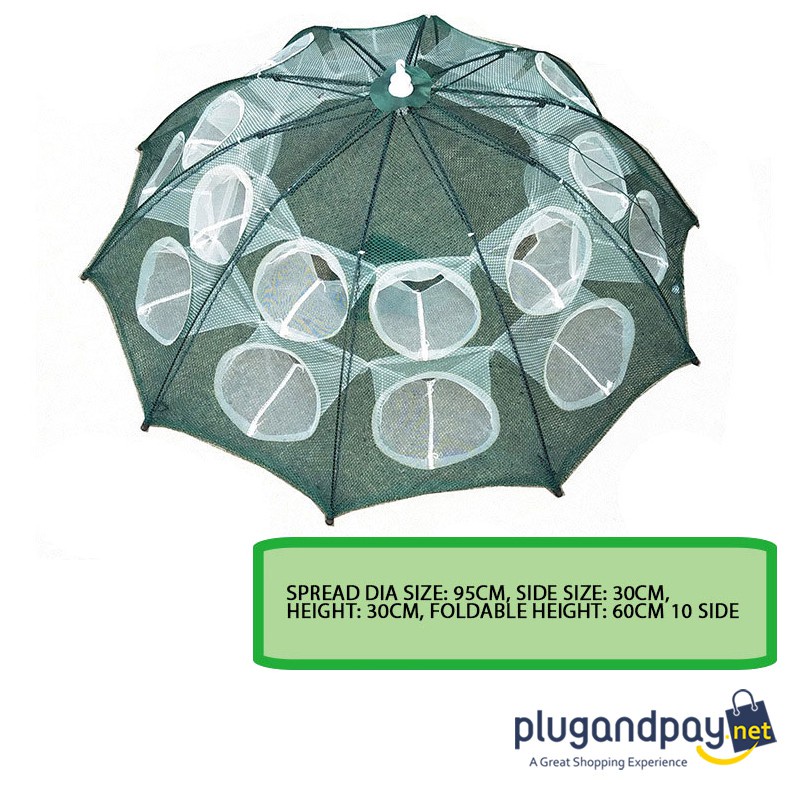 Jaring Payung Bubu Jebakan Perangkap Ikan Udang Ikan Kepiting Model Payung 20 Lubang Lobang - plugan