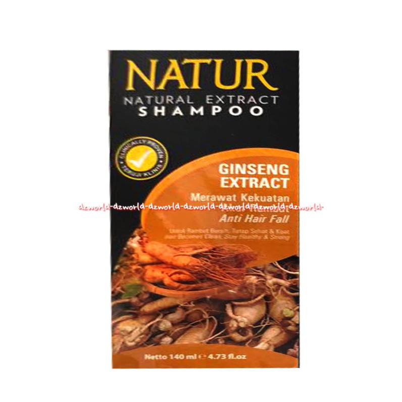 Natur Natural Extract Ginseng Shampoo Shampo Untuk Merawat Akar Rambut 140ml