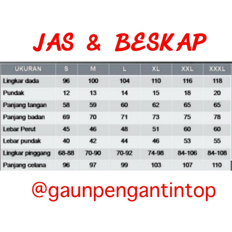 Jas Bridal Pengantin High Quality Jas Akad Jas Nikah Jas Resmi Pengantin Pria Beskap Besan Dasi