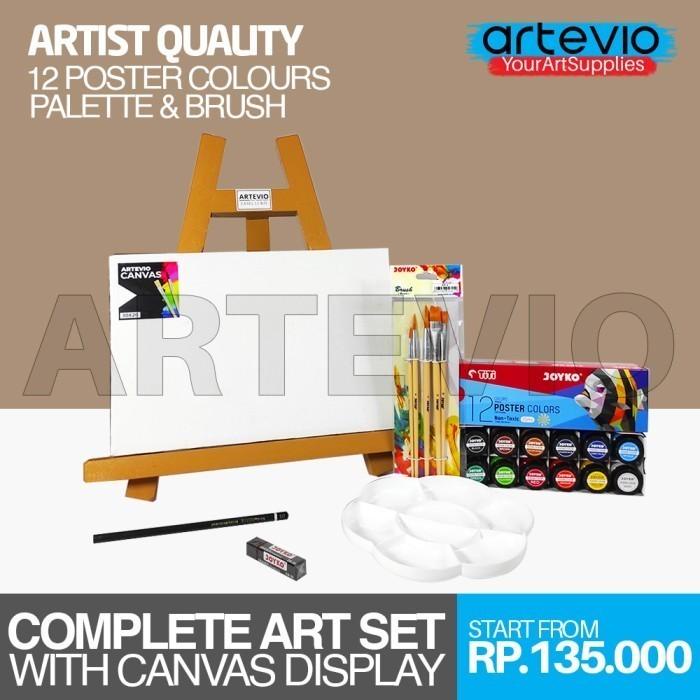 

Kanvas | Paket Lukis Mini Polos / Paket Kanvas Lukis Cat Easel Palet Dan Kuas