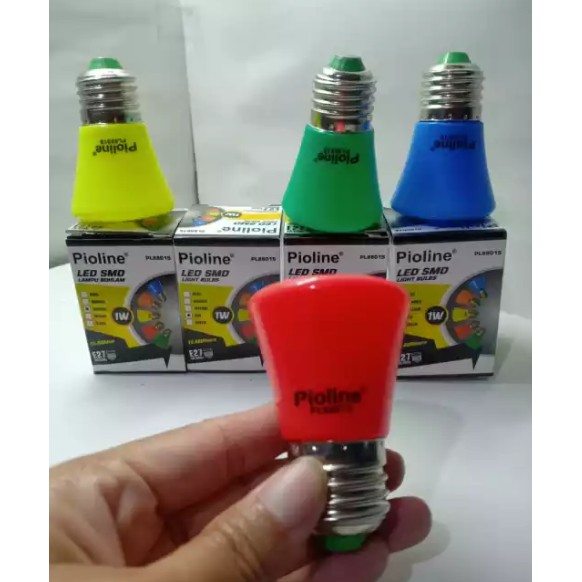 Paket Lampu Tidur LED Warna 1w Biru Merah Kuning Hijau Muda 1 watt 1watt plus Fitting Tempat Lampu