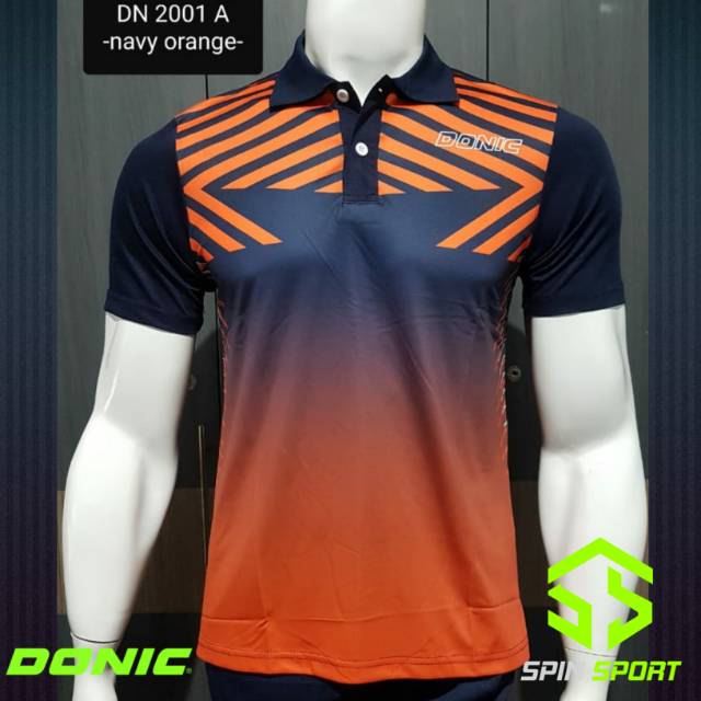 Kaos Baju Tenis  Meja Donic DN2001 Import Premium Navy 