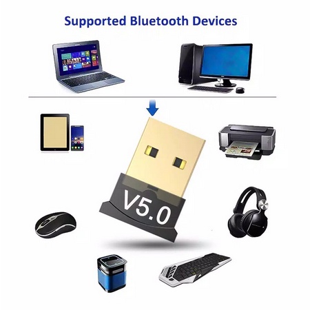 USB Bluetooth V5.0 Support windows 7, 8, 10, vista, XP, Mac