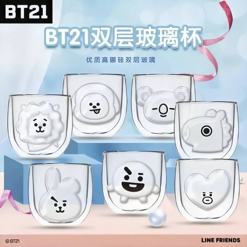 MUG KACA BT21 OFFICIAL REJECTED