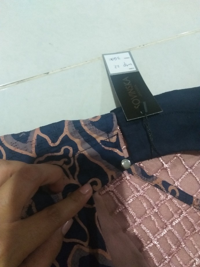 Gamis Batik Wtp 22 Mm Navi
