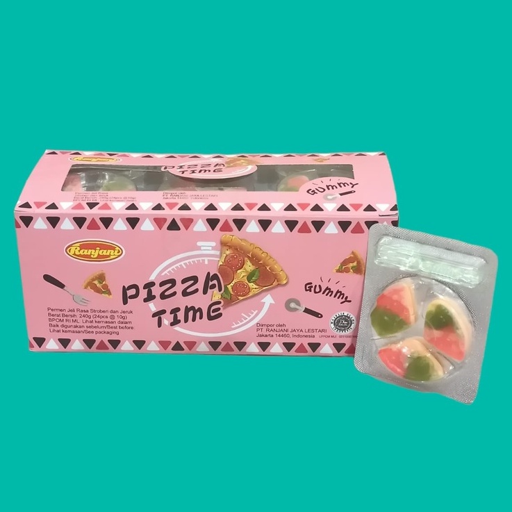 

Ranjani Pizza Time Permen Jelly Bentuk Pizza [24 pcs/box]