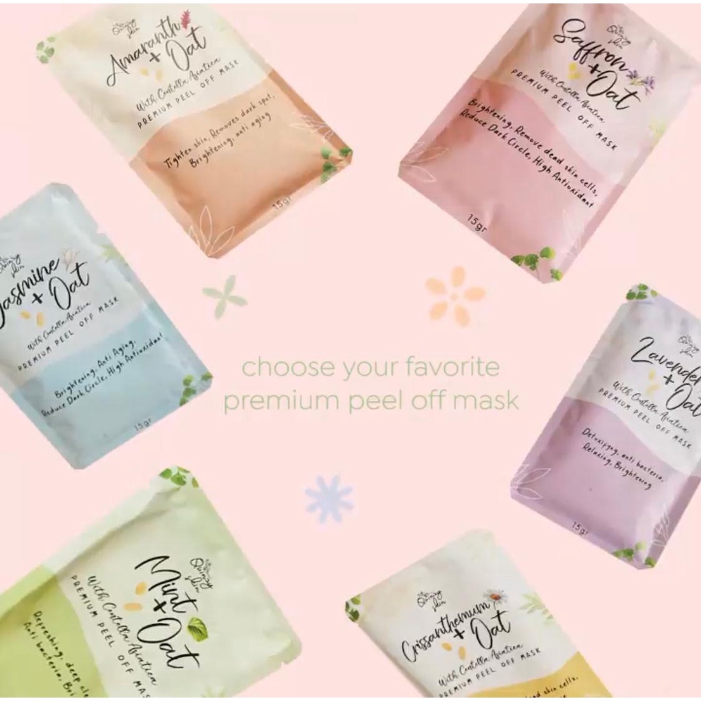 Masker Queenzy Skin Masker Peel Off Mask Amarant Jasmine Crissanthemum Lavender Saffron Mint by Quee