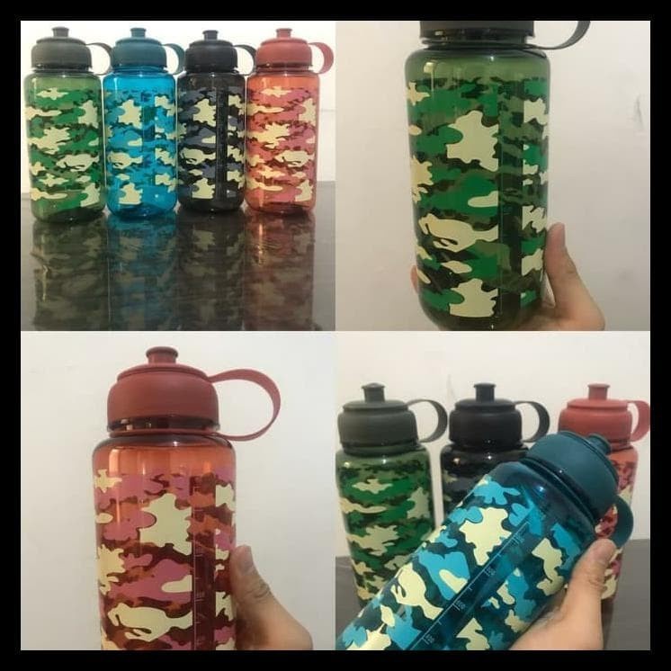 [ BOTOL ARMY ] BOTOL MINUM MOTIF ARMY 1,2 LITER / TEMPAT MINUM BESAR