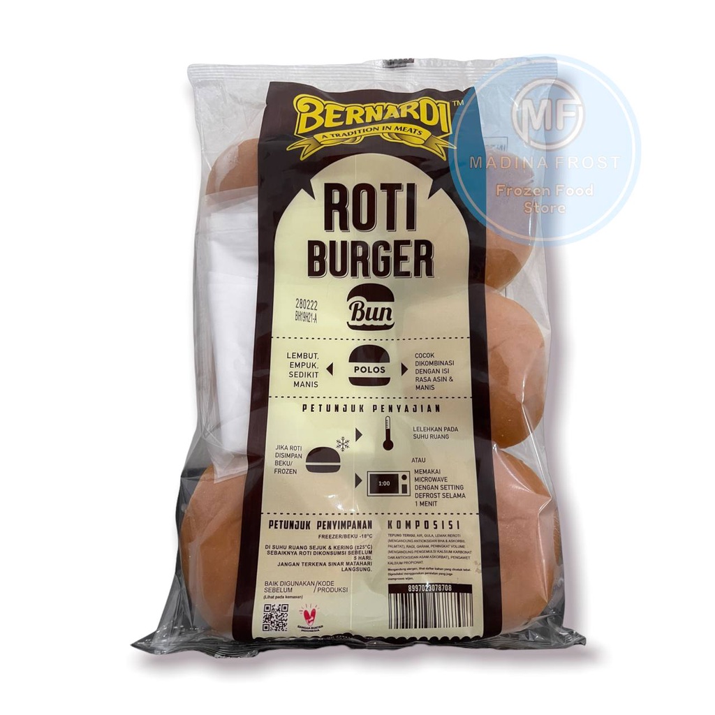 

ROTI BURGER BERNARDI POLOS ISI 6