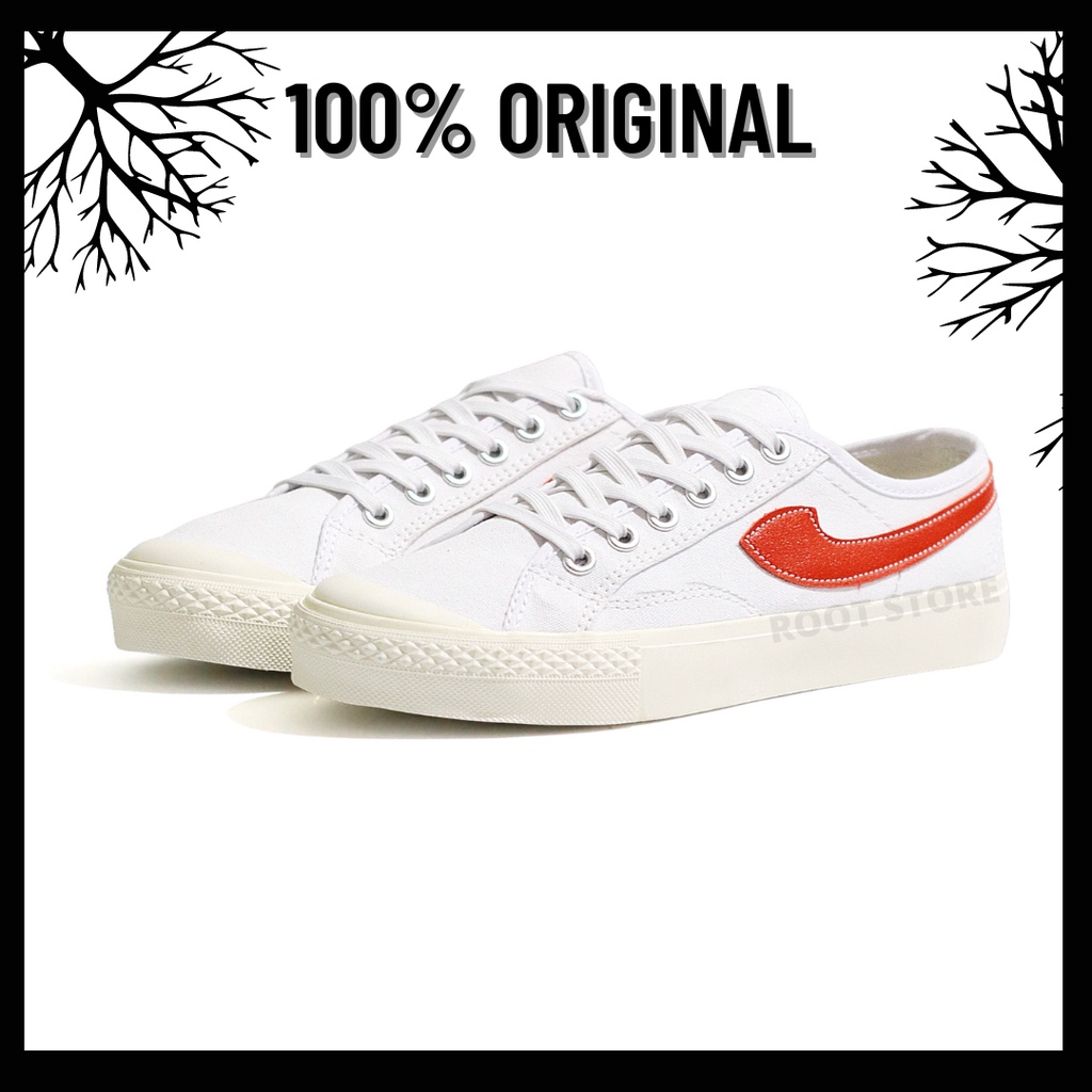 100% Original Sepatu Lokal Casual White Red Low | Not Compass Gazelle Lo White Red