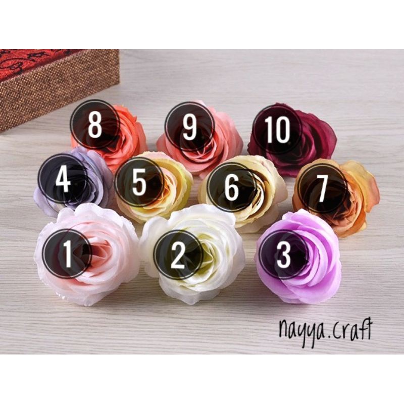 Kepala Bunga Mawar Bulat Kuncup Rose bud kelopak bunga Hiasan Mahar Seserahan Wedding Flower