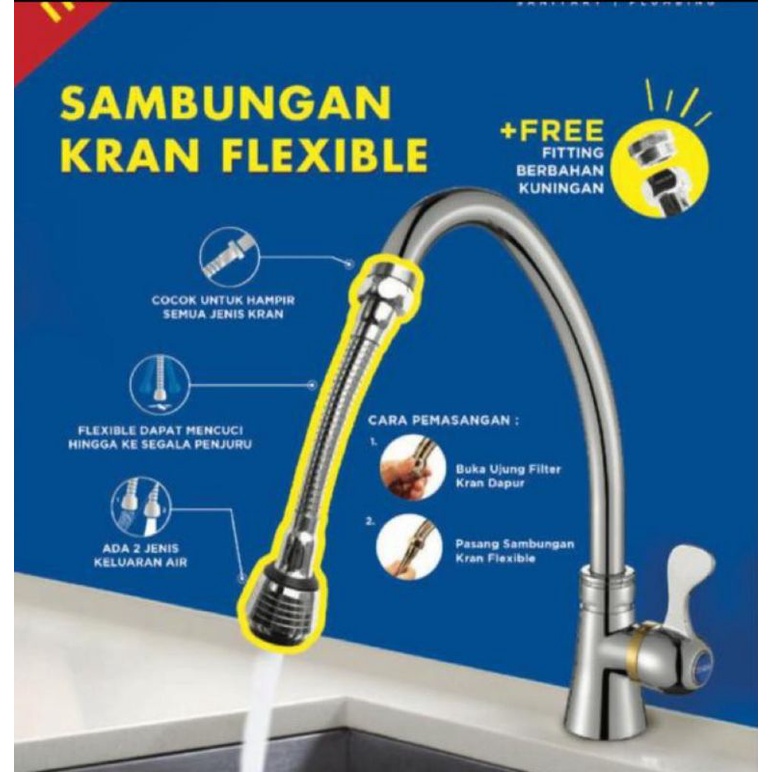 SAMBUNGAN KRAN CUCI PIRING FLEXIBEL ONDA