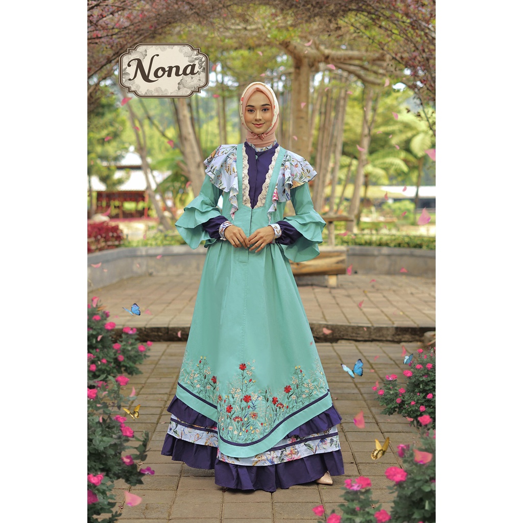 TUNEECA - GAMIS DRESS BUSANA WANITA MUSLIMAH BRANDED PREMIUM TUNEECA NONA SERI TUNEECA A Burgeon Tul
