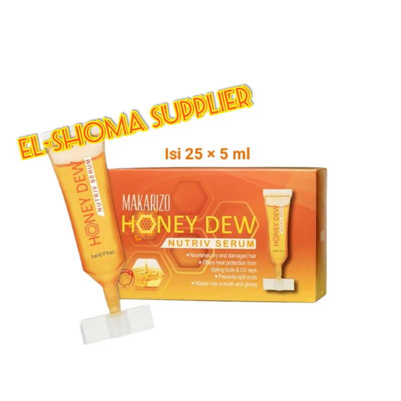 Makarizo Honey Dew Nutriv Serum 25 × 5 ml - Serum Rambut / Vitamin / Pelindung Rambut