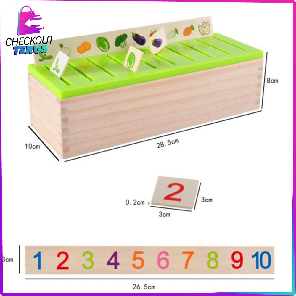 CT M176 Mainan Anak Puzzle Kayu Wooden Toys Bongkar Pasang Mainan Edukasi Montessori Bergambar Anak