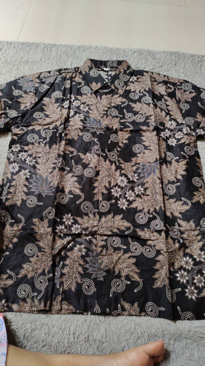 Bswart Batik Hrb026 Kenongo Hem Pendek Padi Pekalongan M L Xl Batik Pria Murah Modern Grosir Batik