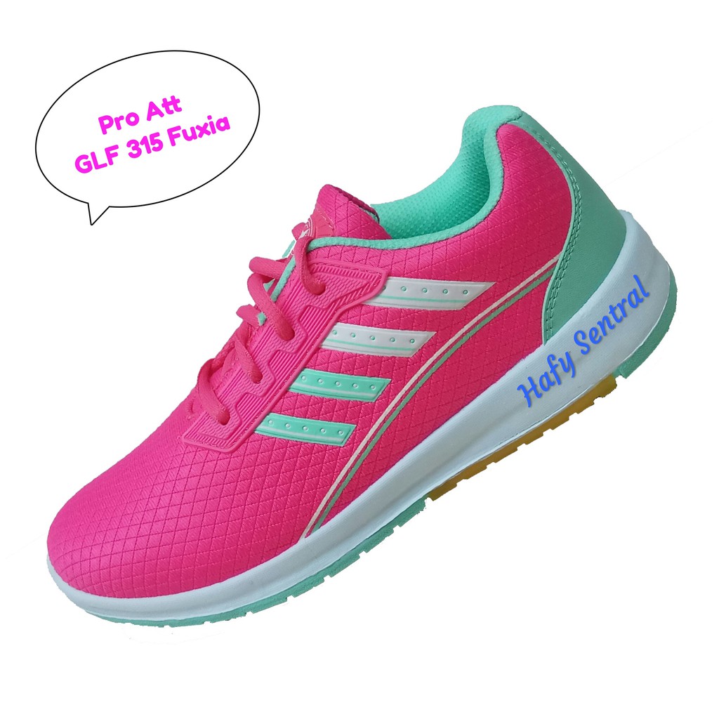 Pro ATT GLF 315 Sepatu Olahraga Warna Merah Jambu Hijau Putih