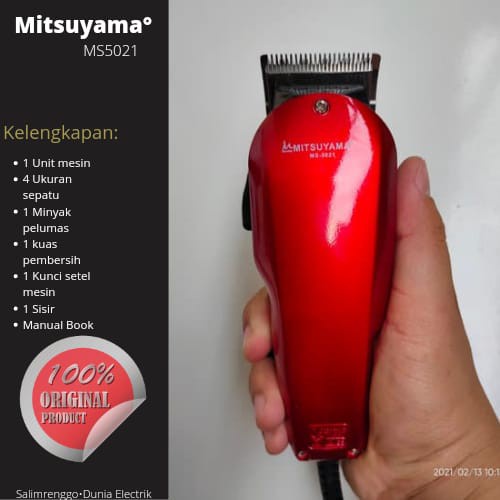 Cukur Rambut Elektrik Premium Mitsuyama MS-5021 / Alat Cukur Rambut Listrik Premium Mitsuyama