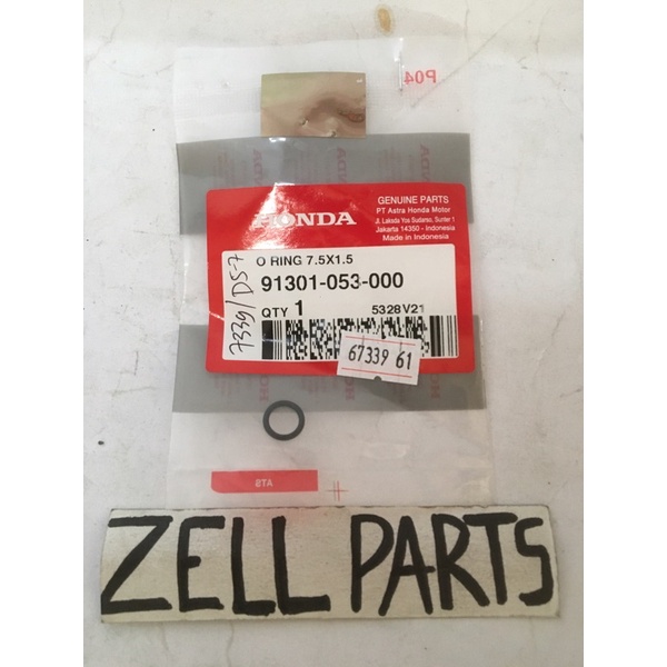 O ring oring 7.5x1.5 91301-053-000 seal sil ujung as  pully cvt honda beat fi scoopy fi ori asli ahm
