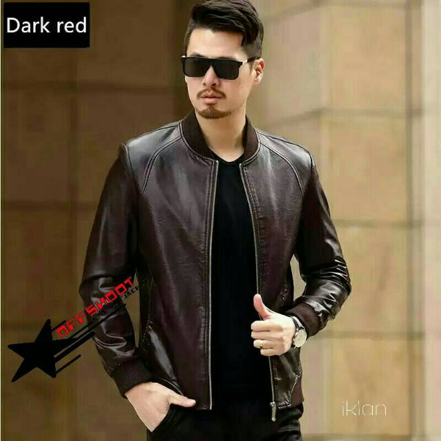 JAKET PRIA BOMBER Baru Trand Line Style Casual Black Brown Laki laki Cowo ziper Hight home industri