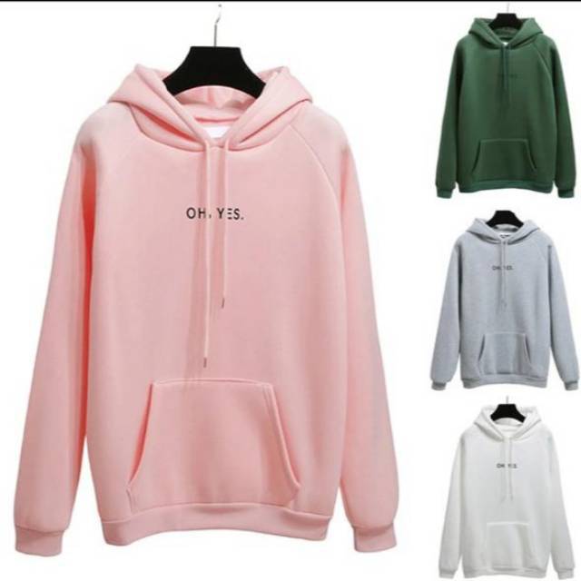 JAYA.Co Swetar Hoodie OH YES fit L - XL 13 warna