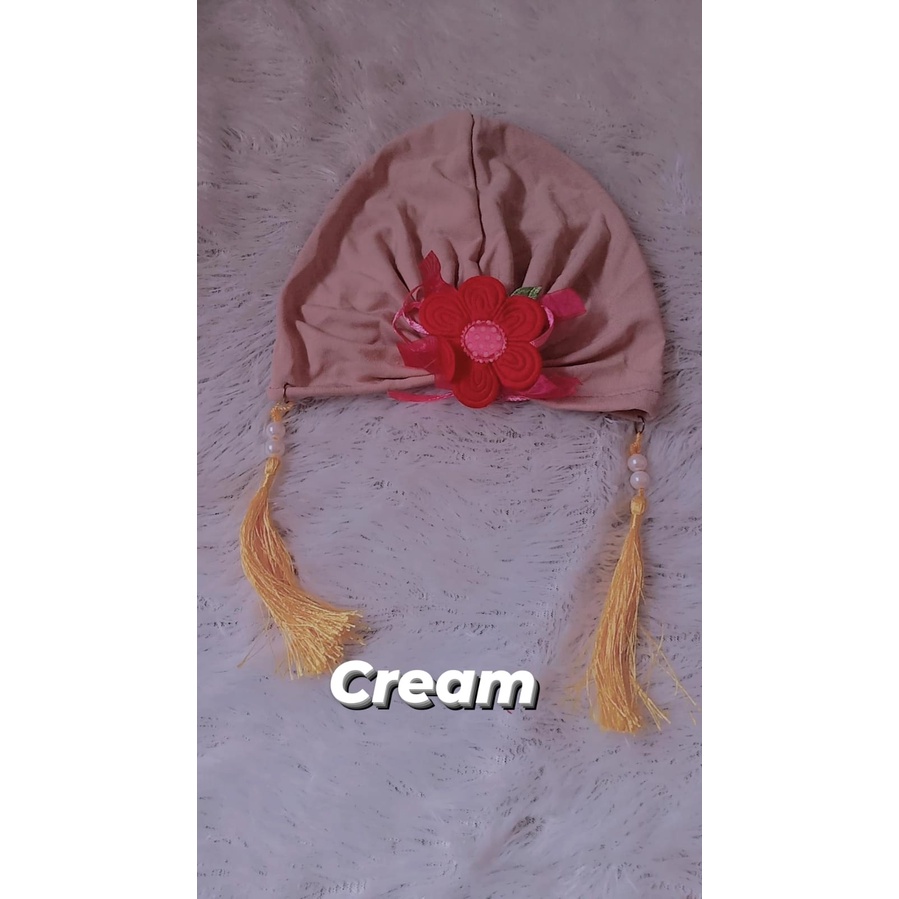 Turban Bayi/Turban Anak Usia 1 sampai 3 Tahun Bahan Jersey Premium/Turban Anak Model Bunga Melati 2022