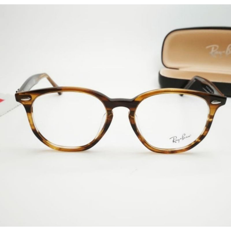 Kacamata Hexagonal Brown Blonde Frame + Lensa Crizal Essilor Alize