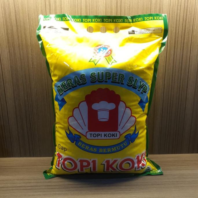 

BERAS PUTIH PULEN SUPER SLYP TOPI KOKI KUNING BERAS BERMUTU HALAL 5 KG